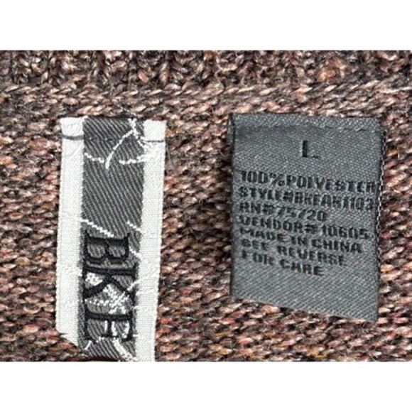 Bke Long Cardigan Sweater Women’s Size L Rust Brown Professor Academia Teacher - Picture 6 of 14